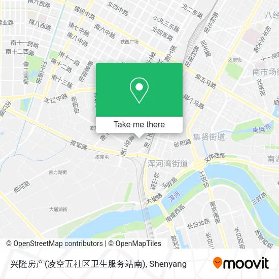 兴隆房产(凌空五社区卫生服务站南) map