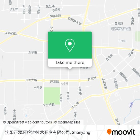 沈阳正双环粮油技术开发有限公司 map