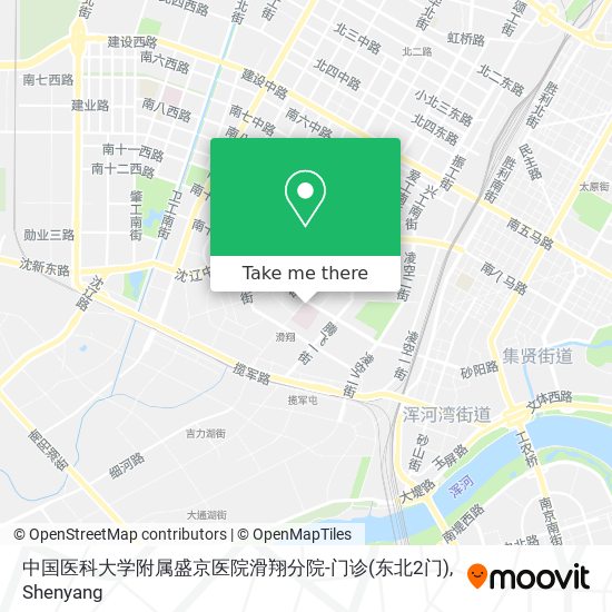 中国医科大学附属盛京医院滑翔分院-门诊(东北2门) map