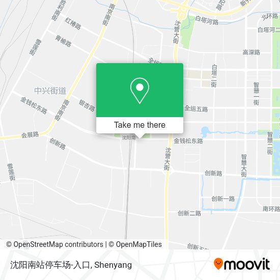 沈阳南站停车场-入口 map