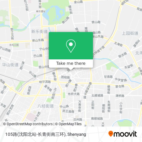 105路(沈阳北站-长青街南三环) map