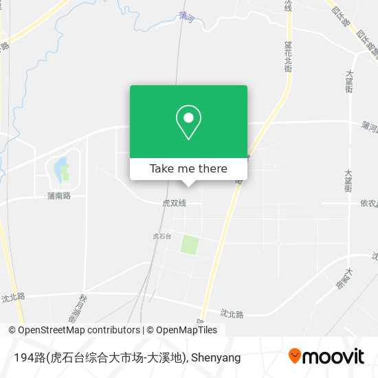 194路(虎石台综合大市场-大溪地) map