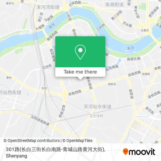 301路(长白三街长白南路-青城山路黄河大街) map