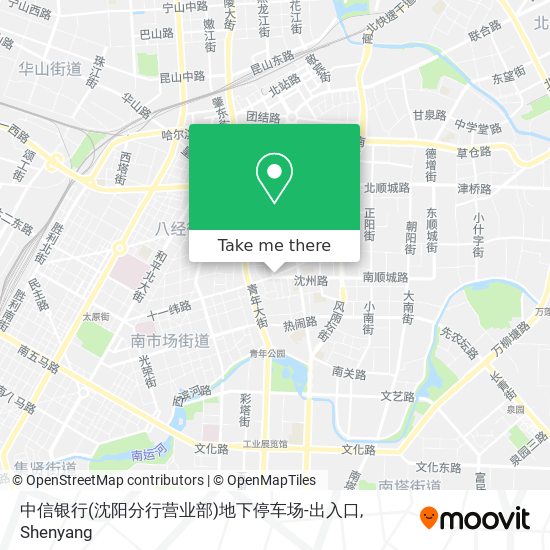 中信银行(沈阳分行营业部)地下停车场-出入口 map