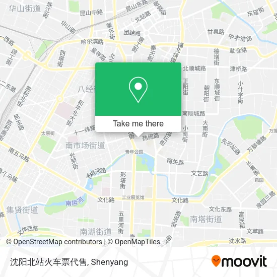 沈阳北站火车票代售 map