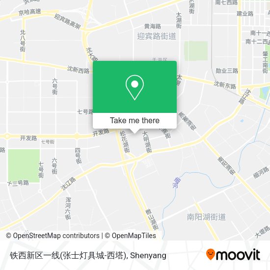 铁西新区一线(张士灯具城-西塔) map