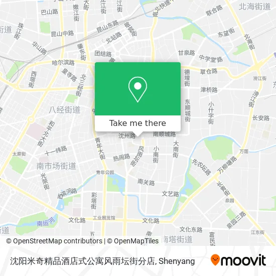 沈阳米奇精品酒店式公寓风雨坛街分店 map