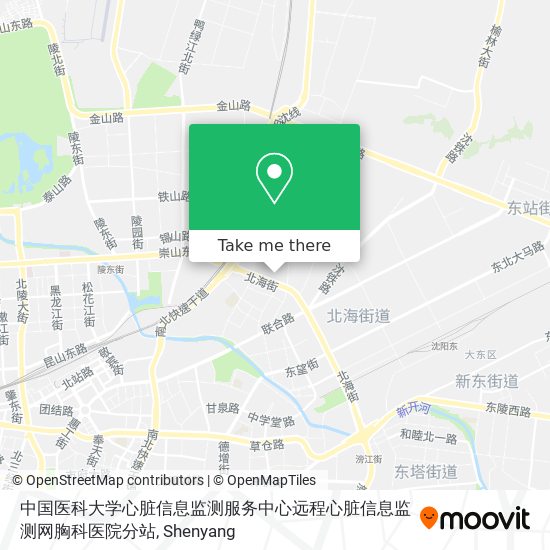 中国医科大学心脏信息监测服务中心远程心脏信息监测网胸科医院分站 map