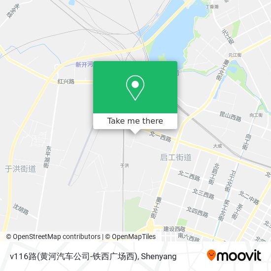 v116路(黄河汽车公司-铁西广场西) map