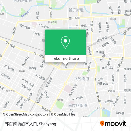韩百商场超市入口 map