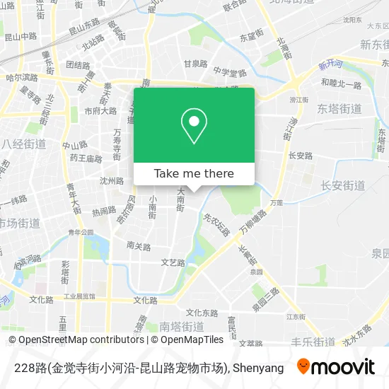 228路(金觉寺街小河沿-昆山路宠物市场) map
