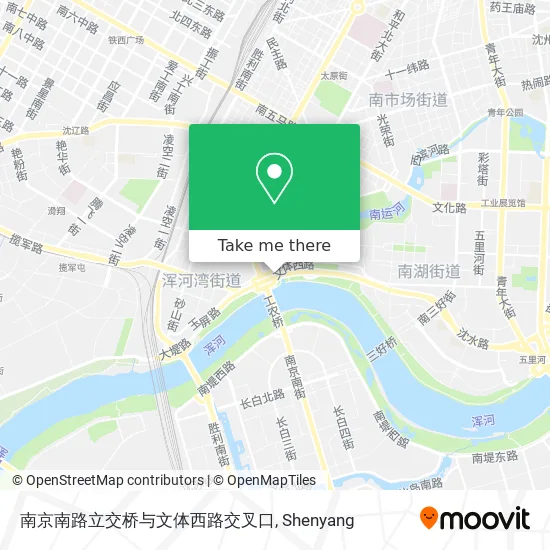 南京南路立交桥与文体西路交叉口 map