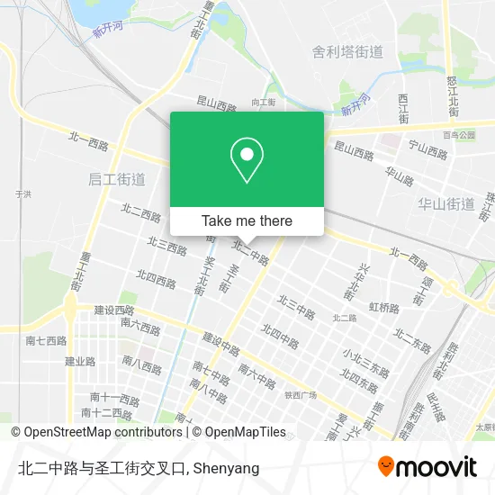 北二中路与圣工街交叉口 map