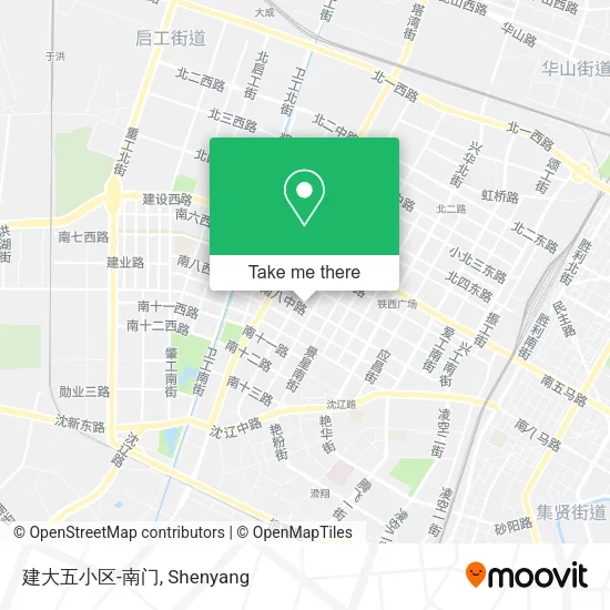 建大五小区-南门 map