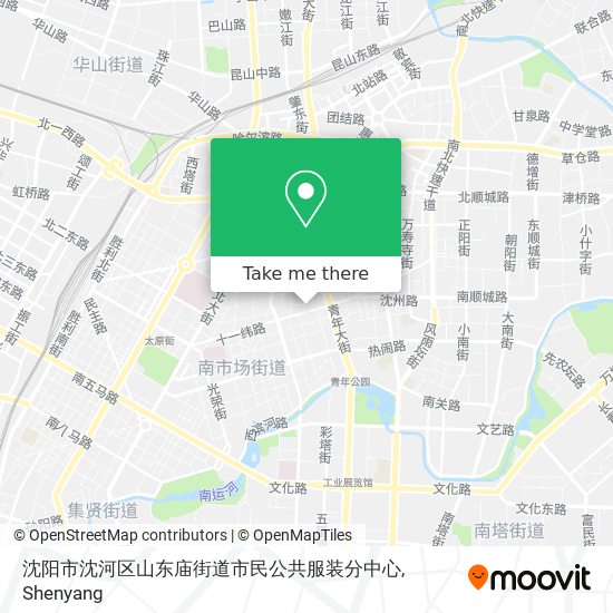 沈阳市沈河区山东庙街道市民公共服装分中心 map