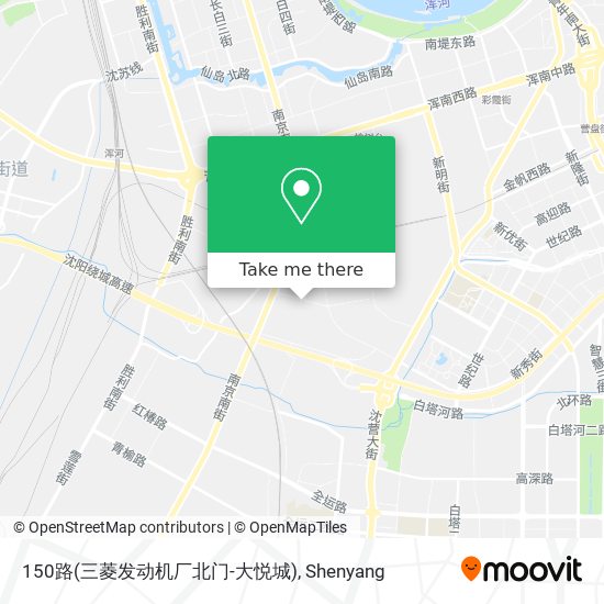 150路(三菱发动机厂北门-大悦城) map