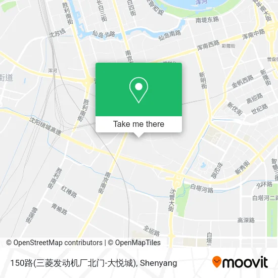 150路(三菱发动机厂北门-大悦城) map