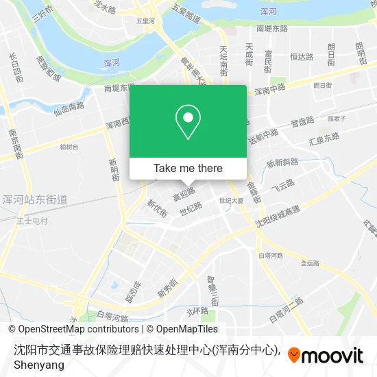 沈阳市交通事故保险理赔快速处理中心(浑南分中心) map