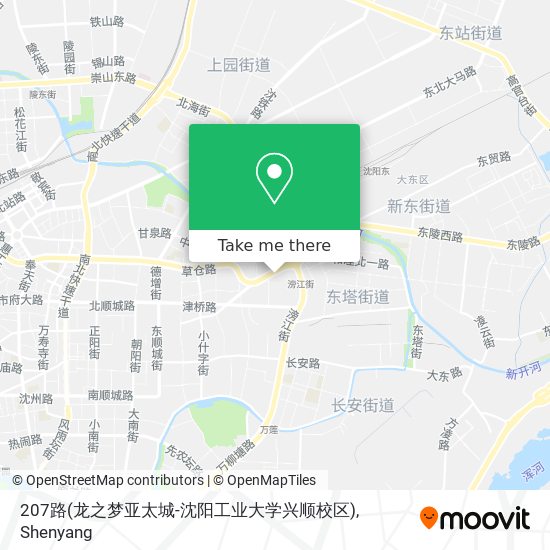 207路(龙之梦亚太城-沈阳工业大学兴顺校区) map