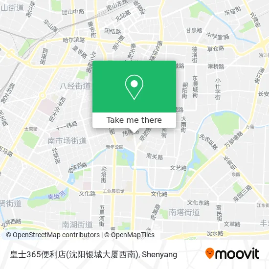 皇士365便利店(沈阳银城大厦西南) map