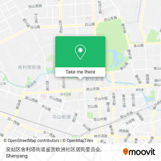皇姑区舍利塔街道鉴赏欧洲社区居民委员会 map
