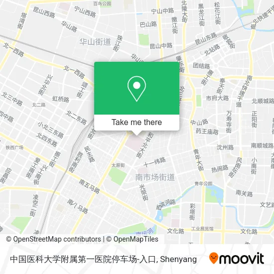 中国医科大学附属第一医院停车场-入口 map