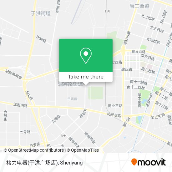 格力电器(于洪广场店) map