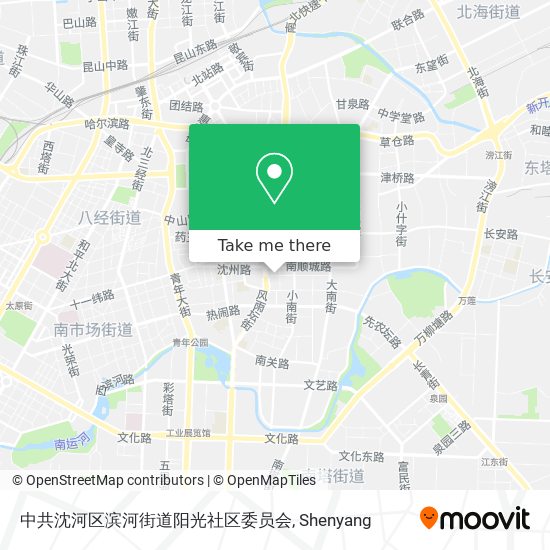 中共沈河区滨河街道阳光社区委员会 map