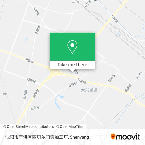 沈阳市于洪区丽贝尔门窗加工厂 map