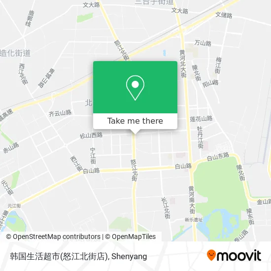 韩国生活超市(怒江北街店) map