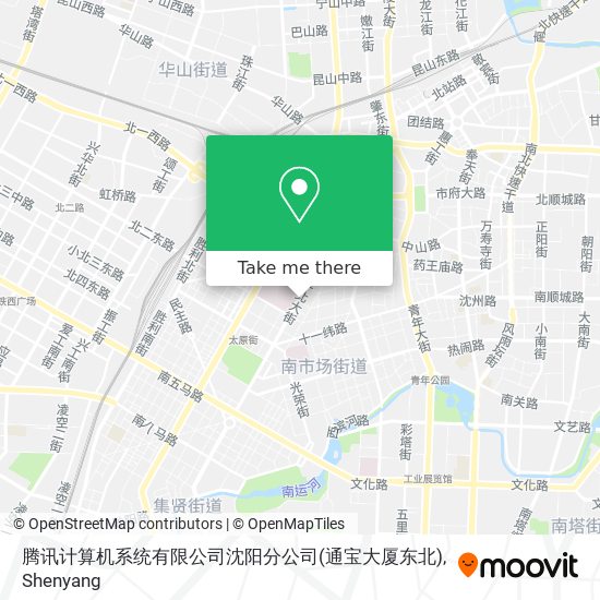 腾讯计算机系统有限公司沈阳分公司(通宝大厦东北) map