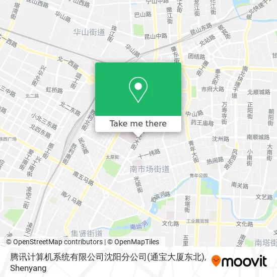 腾讯计算机系统有限公司沈阳分公司(通宝大厦东北) map