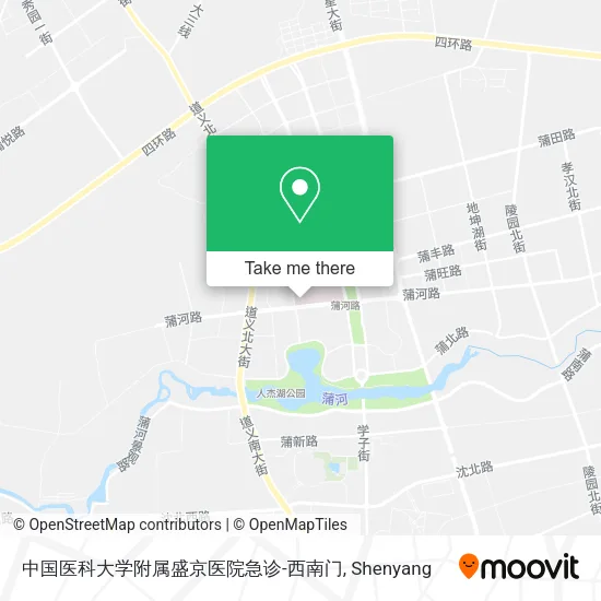 中国医科大学附属盛京医院急诊-西南门 map