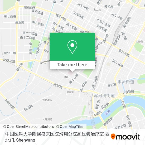 中国医科大学附属盛京医院滑翔分院高压氧治疗室-西北门 map
