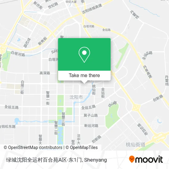 绿城沈阳全运村百合苑A区-东1门 map