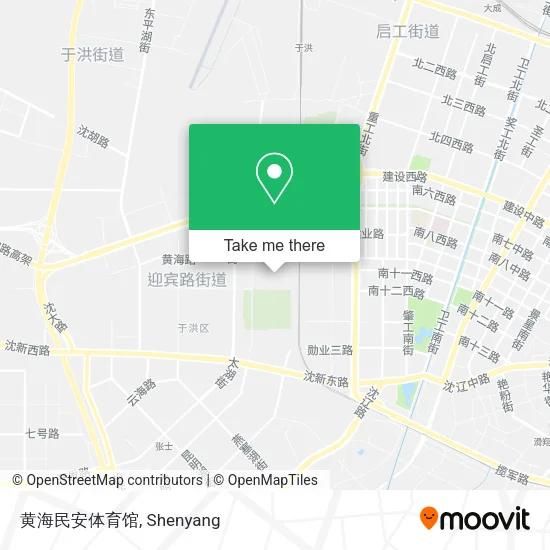 黄海民安体育馆 map