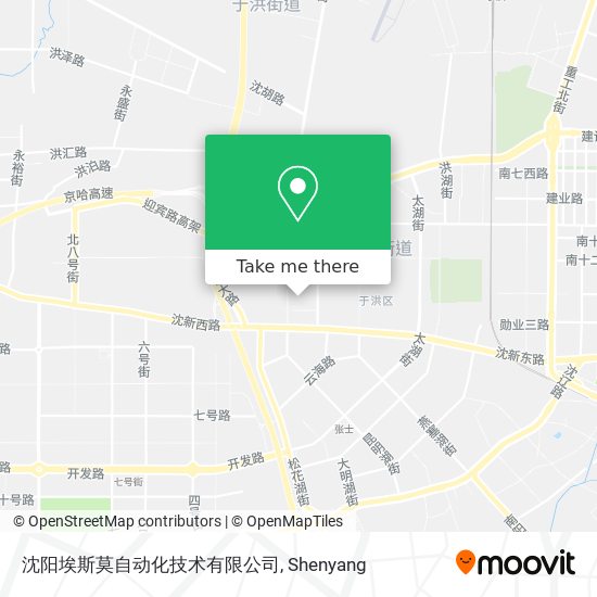 沈阳埃斯莫自动化技术有限公司 map