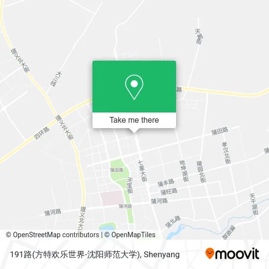 191路(方特欢乐世界-沈阳师范大学) map