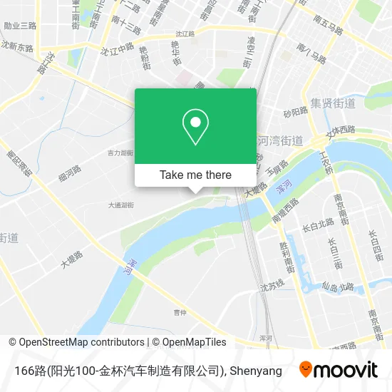 166路(阳光100-金杯汽车制造有限公司) map