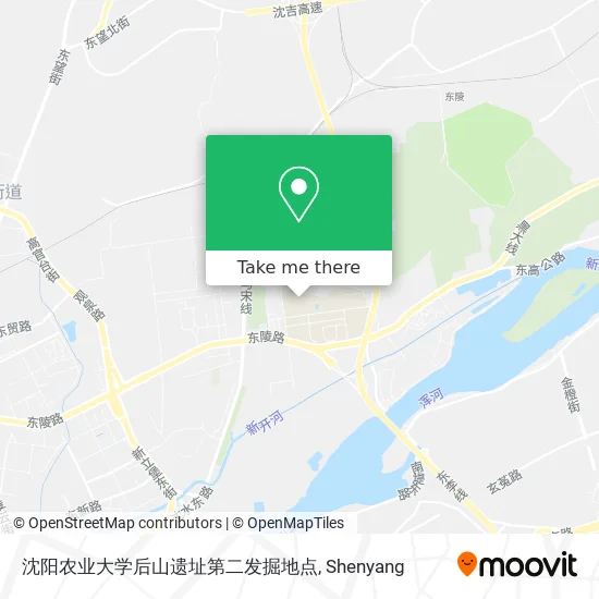 沈阳农业大学后山遗址第二发掘地点 map