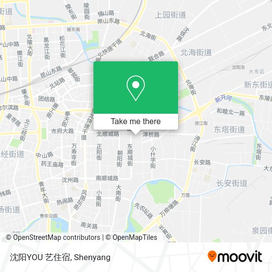 沈阳YOU 艺住宿 map