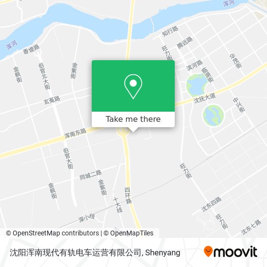 沈阳浑南现代有轨电车运营有限公司 map