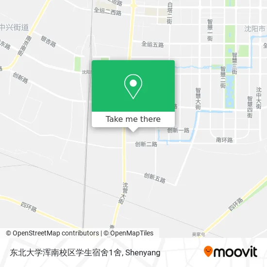 东北大学浑南校区学生宿舍1舍 map