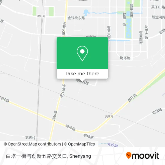白塔一街与创新五路交叉口 map