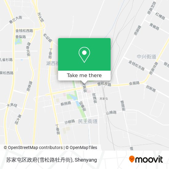 苏家屯区政府(雪松路牡丹街) map