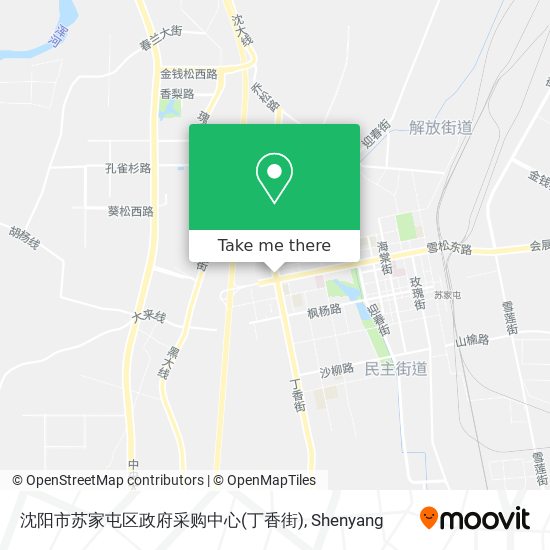 沈阳市苏家屯区政府采购中心(丁香街) map