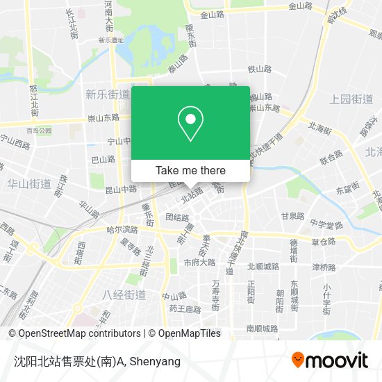 沈阳北站售票处(南)A map