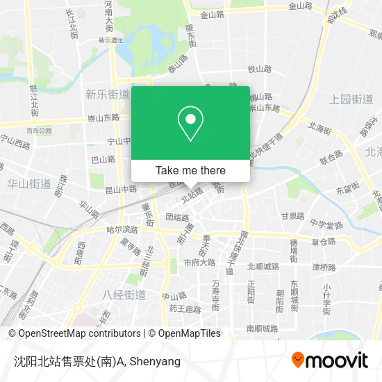 沈阳北站售票处(南)A map