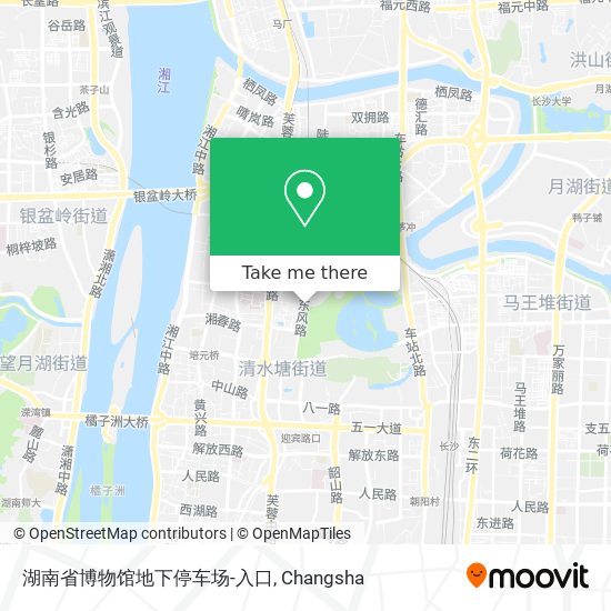 湖南省博物馆地下停车场-入口 map