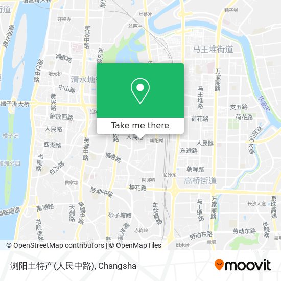 浏阳土特产(人民中路) map